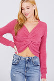 Front Twisted Knot Cozy Sweater