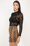 Sheer Floral Lace Bodysuit