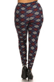 Plus Size Plaid Graphic Printed Knit Legging