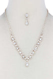 Teardrop Shape Rhinestone Necklace