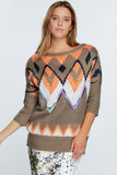 Aztec Pattern With Glitter Accent Sweater