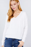 V-neck Back Cross Sweater