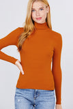 Turtle Neck Viscose Rib Sweater