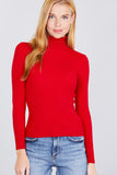 Turtle Neck Viscose Rib Sweater