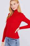 Turtle Neck Viscose Rib Sweater