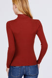 Turtle Neck Viscose Rib Sweater