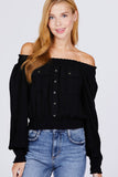 Front Pocket Off Shoulder Top