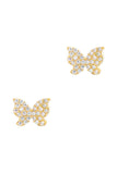 Secret Box Cubic Butterfly Stud Earring