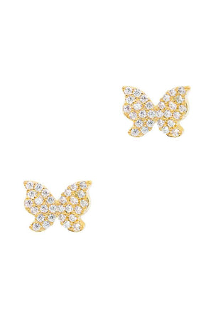 Secret Box Cubic Butterfly Stud Earring