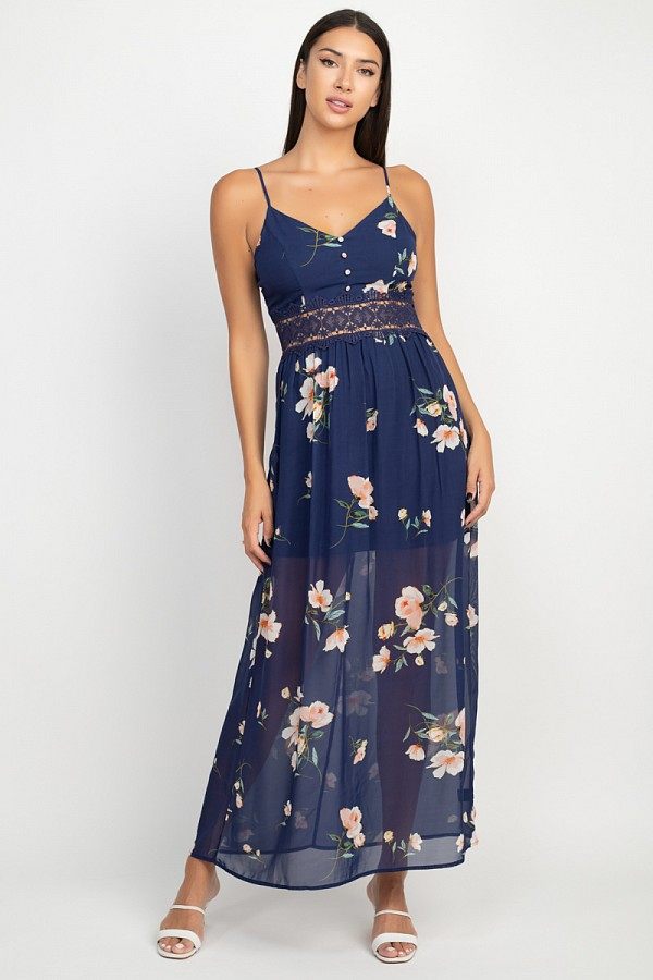 Floral Lace Maxi Dress