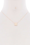 Square Pendant Dainty Necklace