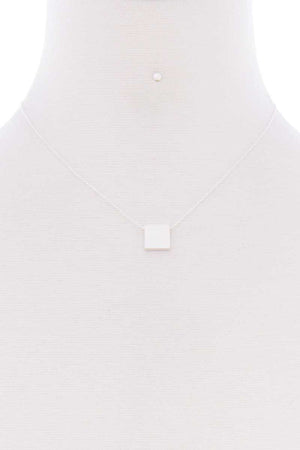 Square Pendant Dainty Necklace