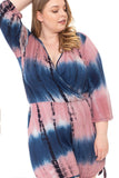 Tie Dye Wrap Plussize Romper