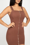 Front Zip Mini Dress