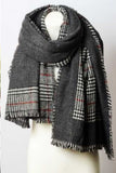 Reversible Tartan Plaid Oversized Blanket Scarf