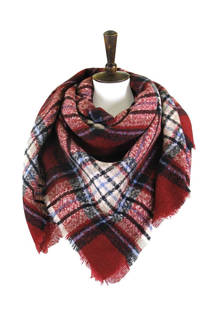 Plaid Square Blanket Scarf