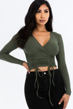 Shirred Cropped Top