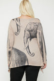 Elephant Sublimation Print Top