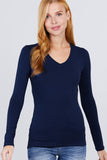 Cotton Jersey V-neck Top