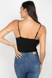 Scallop Trim Scoop Neck Bodysuit