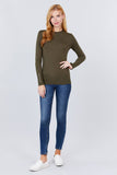 Crew Neck Sweater W/rivet Button