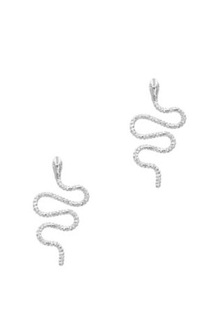 Swirl Snake Metal Earring