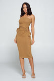 Strapless Solid Color Bodycon Dress