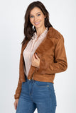 Suede Faux Fur Moto Jacket