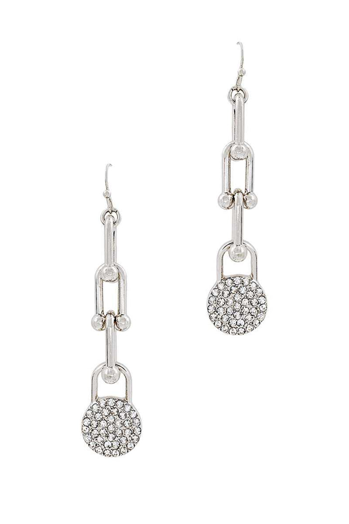 Chic Fashion Chain Drop And Rhistone Earring