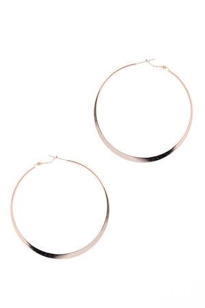 14k Gold Dipped Basic Metal 60mm Hoop Earring