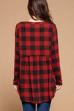 Soft Knit Buffalo Plaid Tunic Top