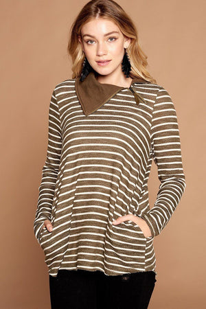 Striped Loose-fit Knit Sweater