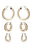 Basic Mini Hoop Earring 3 Pair Set