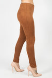 Skinny Fit Suede Pants