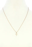 Dainty Cross Charm Layered Necklace