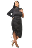 Plus One Sleeve Asymmetric Dress