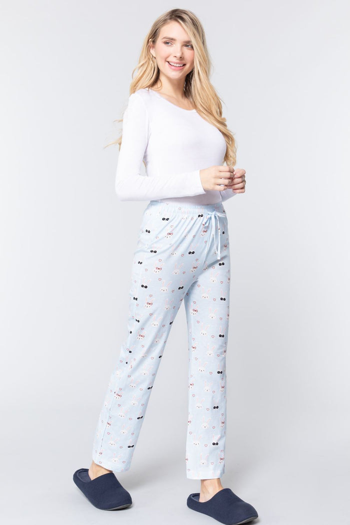 Rabbit Print Cotton Pajama