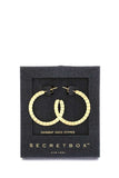 Secret Box Open Hoop Earring