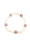 Eye Pearl Bead Stretch Bracelet