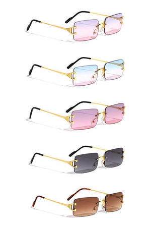 Stylish Metal Square Rimless Sunglasses