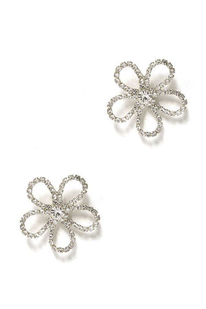 Flower Rhinestone Stud Earring