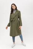 Trench Coat With Waist String Detail