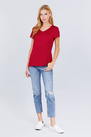 V-neck Rayon Jersey Top