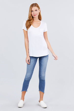 V-neck Rayon Jersey Top