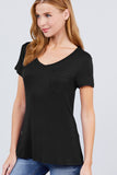 V-neck Rayon Jersey Top