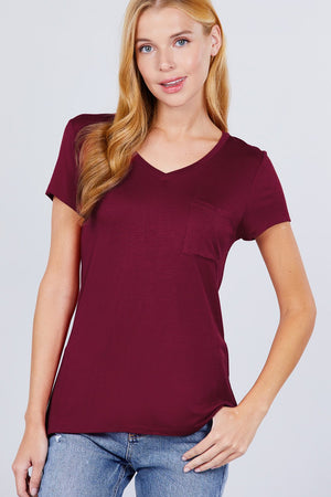 V-neck Rayon Jersey Top