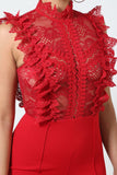 Crochet Lace Combined Bodice Jumpsuit