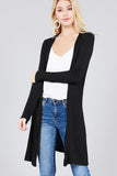 Side Slit Tunic Cardigan