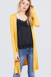 Side Slit Tunic Cardigan