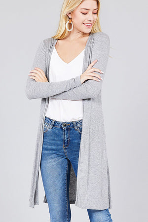 Side Slit Tunic Cardigan